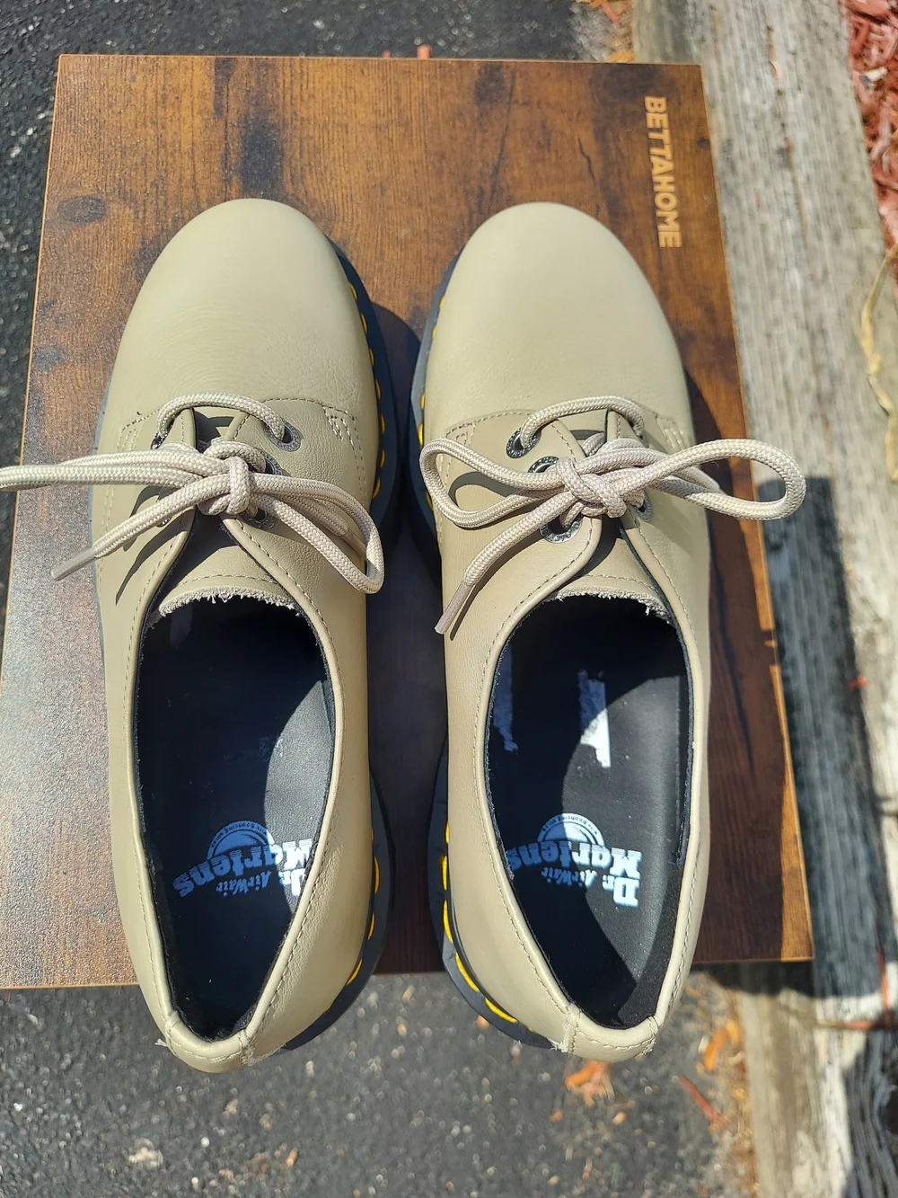 Dr. Martens 1461 Quad II Pisa Leather Tan Platform Oxford Women Size 9M Docs DM